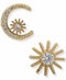 lonna & lilly Gold-Tone Crystal Moon & Star Mismatch Stud Earrings