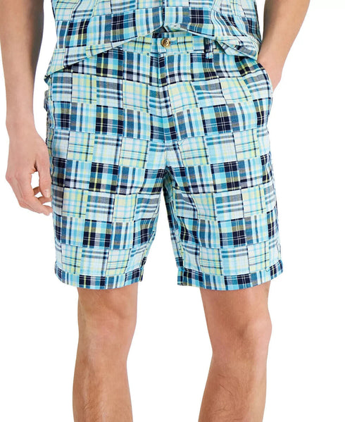 CLUB ROOM Men's Plaid Patch Shorts Size 44