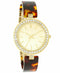 Charter Club INC Women's Gold-Tone & Tortoise-Look Bracelet Watch 37mm