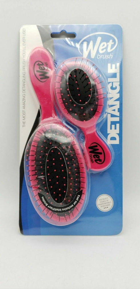 Wet Brush Detangler and Squirt Hair Brush Combo, Pink