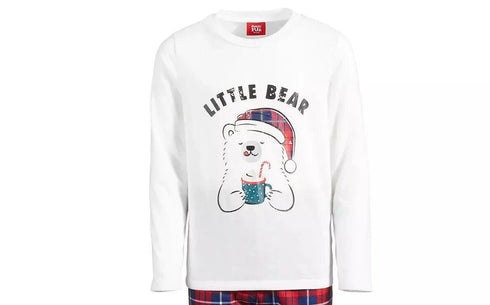 Family Pajamas Little & Big Kids Matching Little Bear Plaid Pajama Top 2T-3T