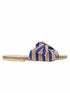 BROTHER VELLIES Burkina Striped Sandal Blue/ Orange Size 8M