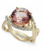Charter Club Gold-Tone Champagne Halo Ring, Size 6