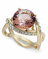 Charter Club Gold-Tone Champagne Halo Ring, Size 6