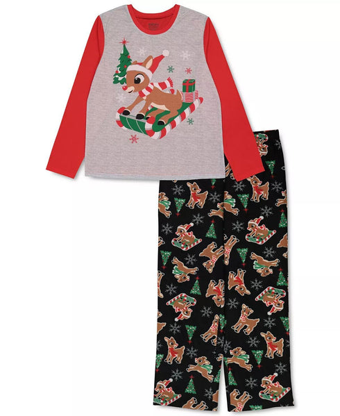 Briefly Stated Womens Matching Rudolph Family Pajama Set Small