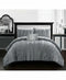 Chic Home Westmont 4-Piece King Comforter Set Gray New $430