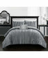 Chic Home Westmont 4-Piece King Comforter Set Gray New $430