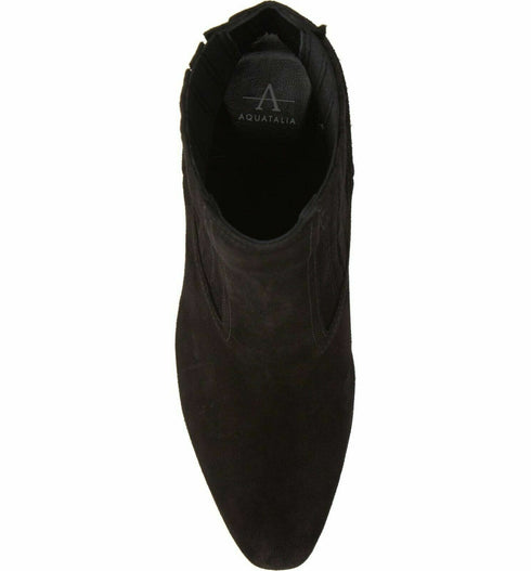 Aquatalia Women's Fayren Suede Ankle Boots Black Leather Suede US 9M Msrp $450