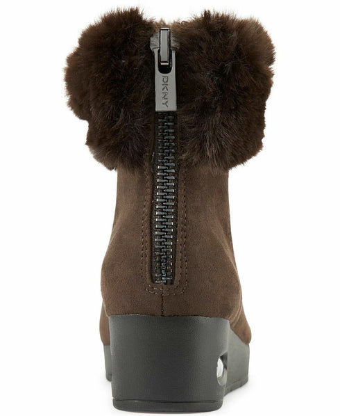 DKNY Women's Abri Booties Brown Stone Size 6.5M