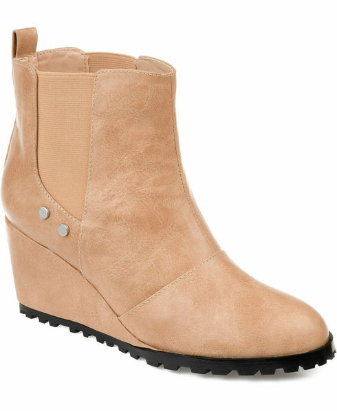 Women's Journee Collection Women's Comfort Jessie Bootie Tan Size 8.5M