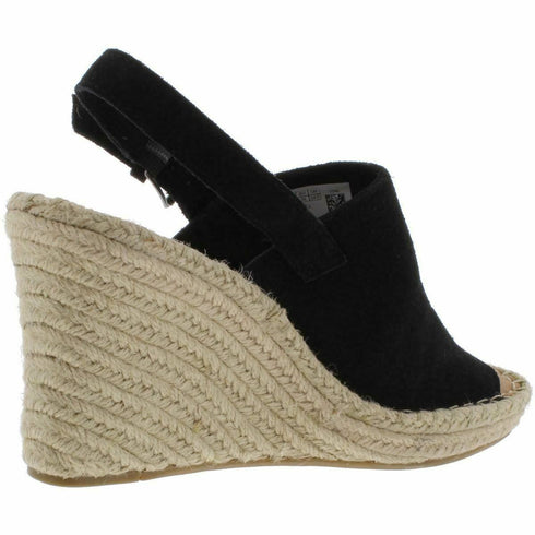 Toms Monica Slingback Wedge Black Size 7.5