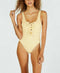 California Waves Juniors Textured Grommet Yellow One Piece New - Large