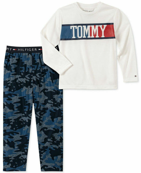 Tommy Hilfiger Little Boys 2-Pc. Camo-Print Pajama Set Size XS 4/5