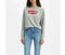Levi's Women's Long-Sleeve Graphic Crewneck Fleece Grey Size Small