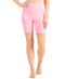 Jenni by Jennifer Moore Womens Ribbed Bike Shorts Neon Pink Size XS