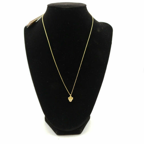 kate spade new york Gold-Tone Pavé Flower Pendant Necklace, 16" + 3" extender