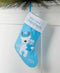Holiday Lane Baby's First 2020 Fleece Polar Bear Baby Stocking in Blue
