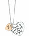 Unwritten "She" Graffiti Heart Pendant Necklace in Two Tone Sterling Silver, 18”