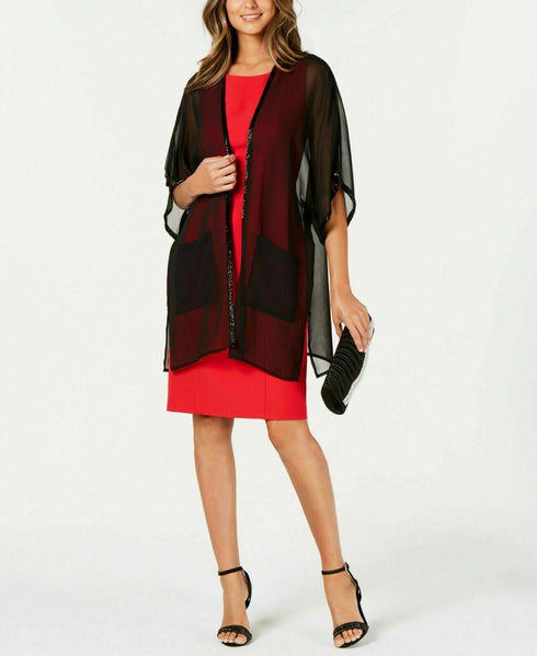 Cejon Bead-a-Way Contemporary Kimono (Black, 24″ x 38″) New