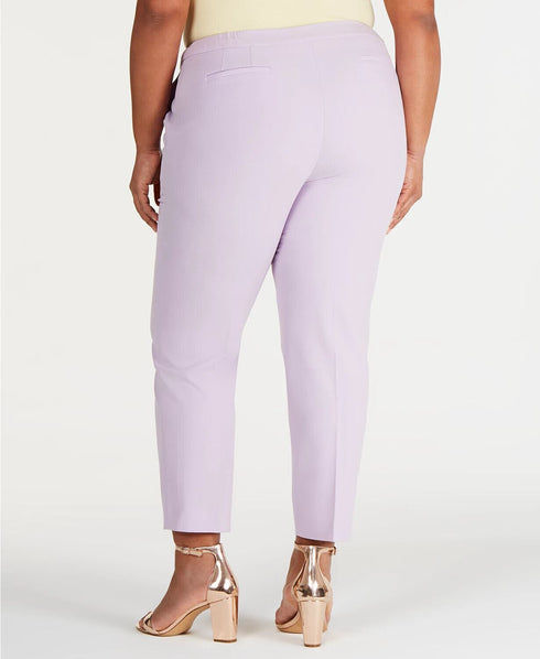 Bar III Trendy Plus Size Bi-Stretch Pants Purple 22W