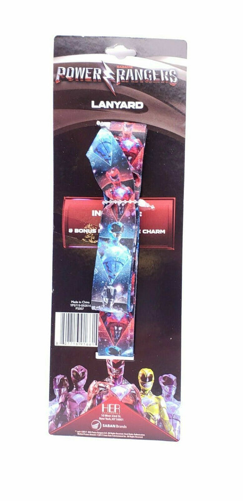 Power Rangers Its Morphin Time Lanyard with ID Holder and Bonus removable Charm