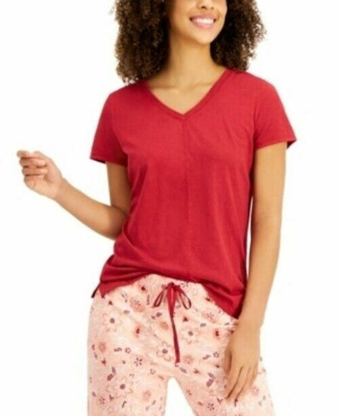 Charter Club V-neck Pajama Top Red Size Medium