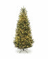 7 1/2' Natural Fraser Slim Fir Hinged Tree with 600 Clear Lights