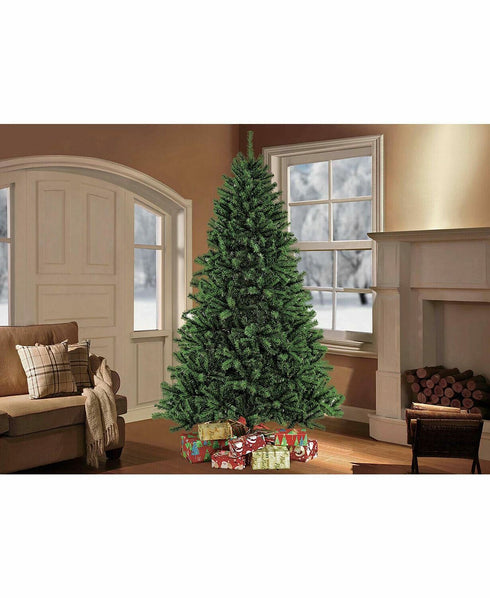 Puleo International 7.5 ft. Unlit Noble Fir Artificial Unlit Christmas Tree New