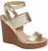 Charles David Turk 2 Platform Wedge Sandal Metallic Size 9.5 Msrp $219