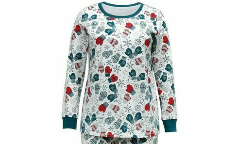 Family Pajamas Matching Women's Mittens Family Pajama Bottoms - Size Small