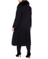FORECASTER OF BOSTON Womens Black Faux Fur Pocketed Maxi Coat Plus Size: 18W
