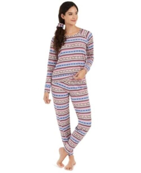Jenni Printed Pajamas & Hair Scrunchie 3pc Set- Size S