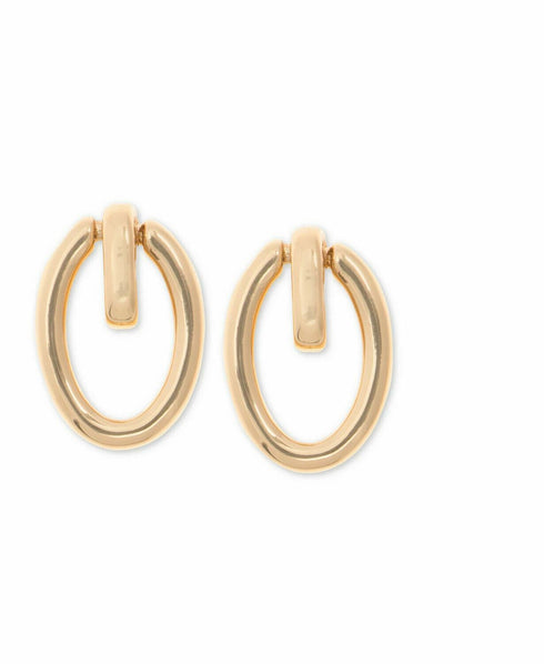 Anne Klein Gold-Tone Chain Link Stud Earrings & Face Mask Set