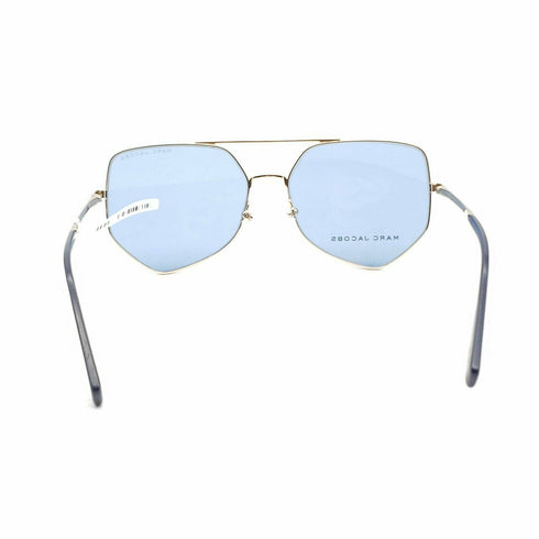 Women's Marc Jacobs 59Mm Navigator Sunglasses - Gold/ Blue - New