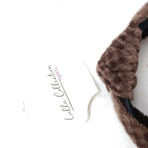 Lulla Collection Bindya Brown Velvet knotted Headband