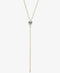 Lucky Brand Two-Tone Heart Oval-Link Lariat Necklace, 18" + 2" extender