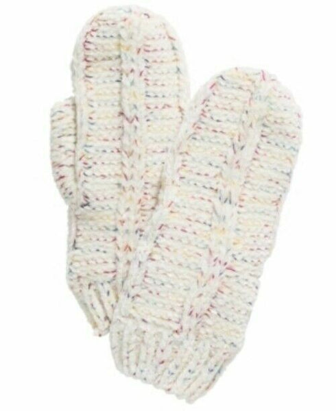 Inc Space Dye Chenille Mittens White One Size