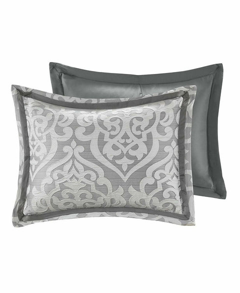 Madison Park Odette California King 8 Piece Jacquard Comforter Set Silver $490