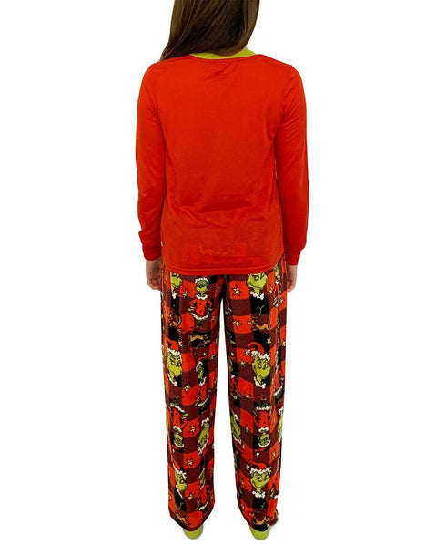 The Grinch Matching Girls Grinch 3pc Family Pajama Set Red Size 7/8