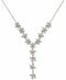 INC Silver-Tone Pavé & Imitation Pearl Flower Lariat Necklace, 24" + 3" extender