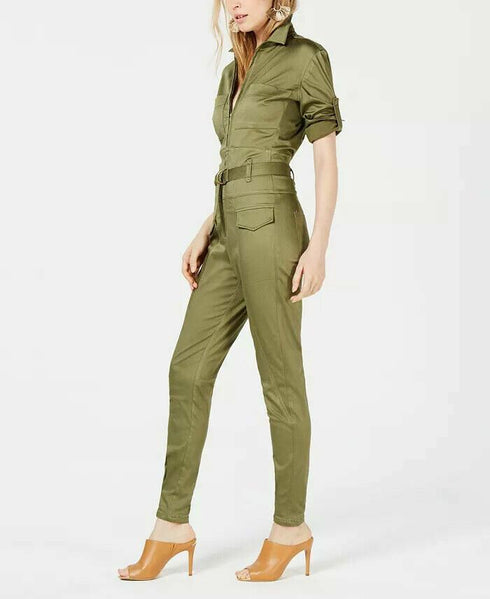 TENZ CVLT Corset Zip Jumpsuit Olive Green Size Medium