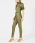 TENZ CVLT Corset Zip Jumpsuit Olive Green Size Medium
