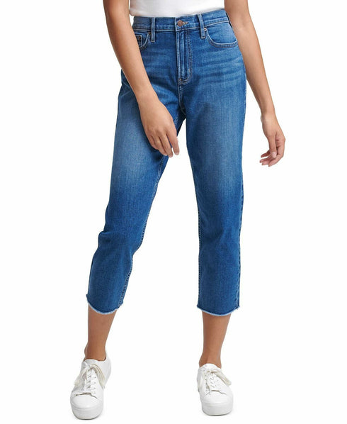 Calvin Klein Jeans High-Rise Cropped Straight-Leg Jeans Size 24