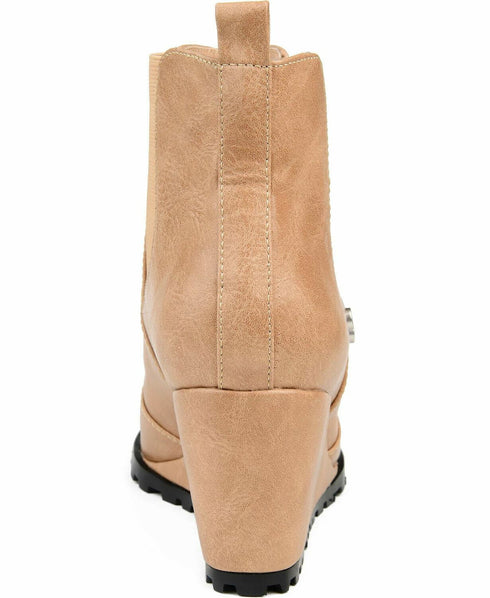 Women's Journee Collection Women's Comfort Jessie Bootie Tan Size 8.5M