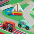 Melissa & Doug Mickey Mouse Activity Rug Playmat Set With 3 Wooden Vehicles