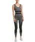 DKNY Sport Cutout-Back Seamless Jumpsuit Gray Womens Medium