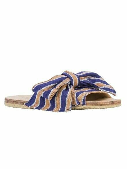 BROTHER VELLIES Burkina Striped Sandal Blue/ Orange Size 10M