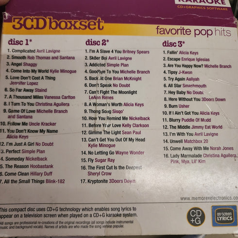 Memorex +graphics 3cd Boxsets - Favorite Pop Hits - CD - **SEALED/ NEW** - RARE