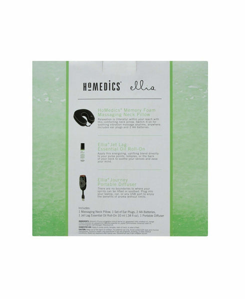 Homedics Wellness Kit Memory Foam Massaging Neck Pillow & Portable Diffuser