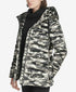 DKNY Womens Sport Camo-Print Velvet Hooded Jacket Camo Size S